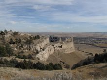 Scotts Bluff National Monument looking toward ranger station