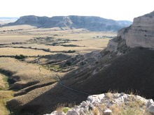 Scotts Bluff National Monument looking toward ranger station