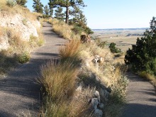 Scotts Bluff National Monument looking toward ranger station